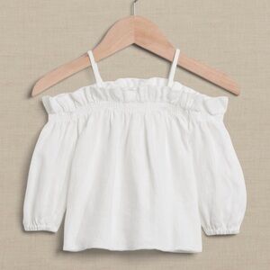 Banana republic BRIA LINEN OFF-SHOULDER TOP FOR toddler in black